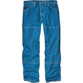 Workhorse Jeans, Stonewash Denim, Relaxed Fit, Double Knee, Men's 40 x 32-In.