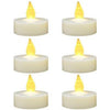 Tea Light LED Candles, Yellow Flicker Flame, Battery-Operated, 6-Pk.