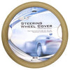 Steering Wheel Cover, Tan Leatherette, One Size