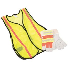 Safety Vest & Glove Combination Kit, Hi-Viz