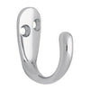 Robe Hook, Single Prong, Polished Chrome, 2-Pk.