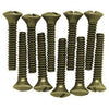 Wall Plate Screws, Steel, Burnished Antique Brass, 14-Pk.