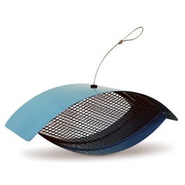 Wild Bird Feeder, Blue, Holds 1-Lb.