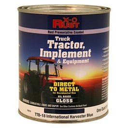 Rust-Preventative Paint & Primer, Direct to Metal, Truck, Tractor, Implement & Equipment, International Harvester Blue, 1-Qt.