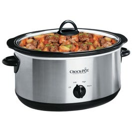 Slow Cooker Crock Pot, Silver, 7-Qt.