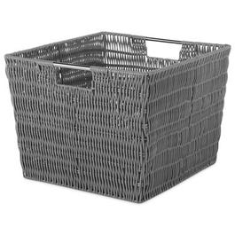 Rattique Storage Tote, Gray, 13 x 15 x 9.8-In.