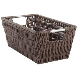 Rattique Small Shelf Storage Tote, Java, 11.42 x 6.5 x 4.53-In.