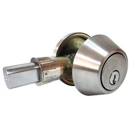 Single-Cylinder Mobile Home Deadbolt, Stainless Steel