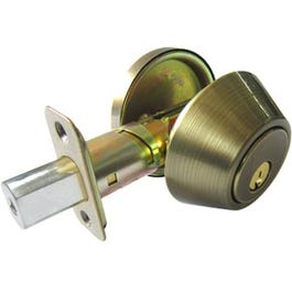 Single-Cylinder Deadbolt, Antique Brass