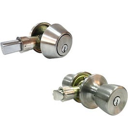 Tulip Mobile Home Combination Lockset, Stainless Steel