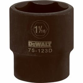 SAE Impact Socket, 6-Point, Black Oxide, 1/2-In. Drive, 1-1/16-In.