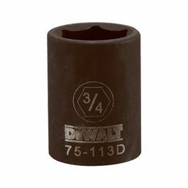 SAE Impact Socket, 6-Point, Black Oxide, 1/2-In. Drive, 3/4-In.