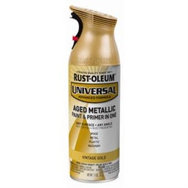 Universal Metallic Spray Paint & Primer, 1-Coat, Vintage Gold, 11-oz.