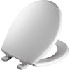 Toilet Seat, Round, Whisper Close, White Plastic