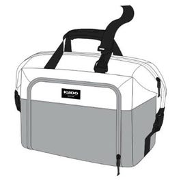 Snapdown Seadrift Soft-Sided Cooler, White/Gray, Holds 36 Cans