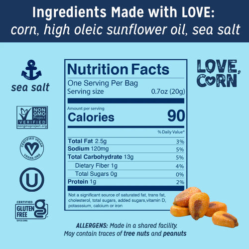 Love Corn Sea Salt Delicious Crunchy Corn