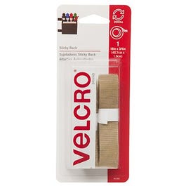 Sticky Back Fastener Tape, Beige, 18 x 3/4-In.