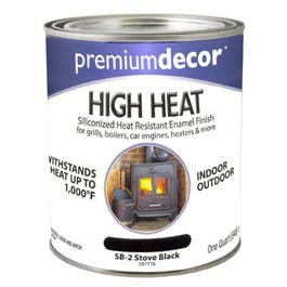 Stove Paint, Black, High Heat, 1-Qt.