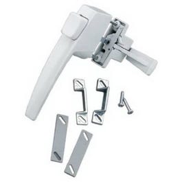 White Hanging Push Button Latch, For Out Swinging Doors