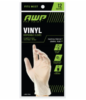 Big Time Products AWP Clear Vinyl Disposable Painting Glove