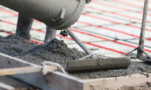 Pouring concrete