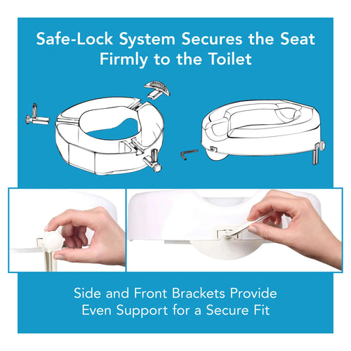 Carex Safety Lock Bariatric Raised Toilet Seat