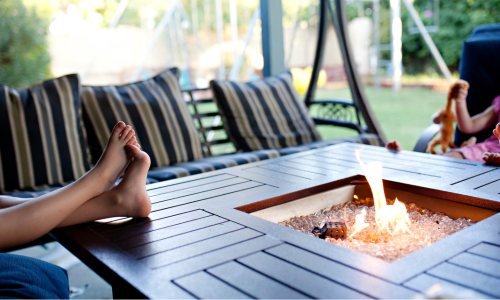 Patio fireplace