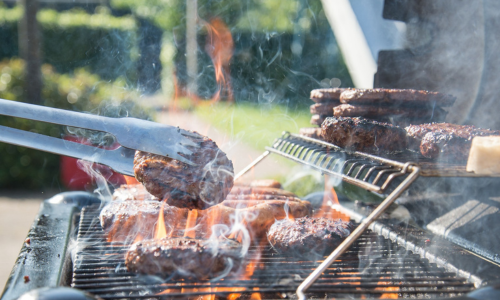 Grilling burgers