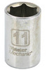 Master Mechanic Metric Shallow Socket, 6-Point, 1/4 In. Drive, 11mm