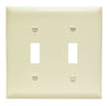 Legrand Pass & Seymour TradeMaster® Jumbo 2-Gang Nylon Wall Plate, 2 Toggle Switch Openings