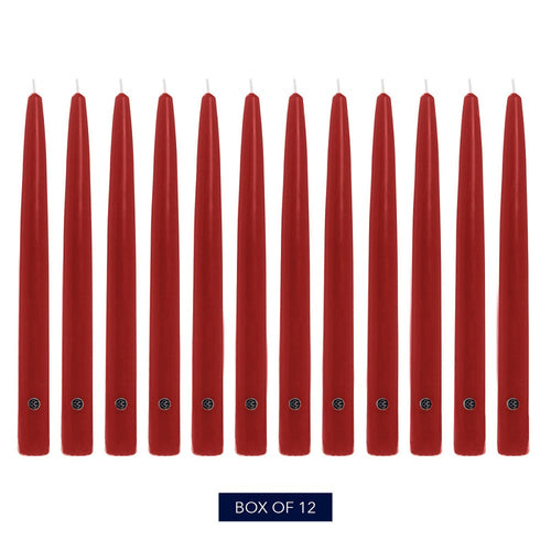 Colonial Candle 12 Red Handipt Taper, 12 Pack