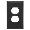 Amerelle Century Decorative Single Duplex Wallplate Matte Black