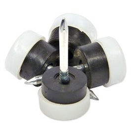 TruGuard Nail-On Cushion White Plastic Base Furniture Glides