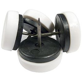 TruGuard Nail-On Cushion White Plastic Base Furniture Glides