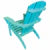 Leigh Country Turquoise Poly Resin Adirondack Chair (32 L x 28 W x 37 H)