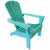 Leigh Country Turquoise Poly Resin Adirondack Chair (32 L x 28 W x 37 H)