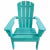 Leigh Country Turquoise Poly Resin Adirondack Chair (32 L x 28 W x 37 H)