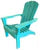 Leigh Country Turquoise Poly Resin Adirondack Chair (32 L x 28 W x 37 H)