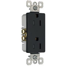 Child Safety Outlet, Black, 2-Pole, 15-Amp, 125-Volt