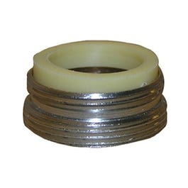 Aerator Adapter Fits Kohler & Central, Chrome-Plated, 13/16 x 27 Male Thread x 55/64-In. x 27 Male Thread