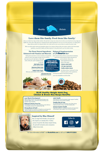 Blue Buffalo Life Protection Healthy Weight Natural Chicken & Brown Rice Recipe Adult Dry Dog Food