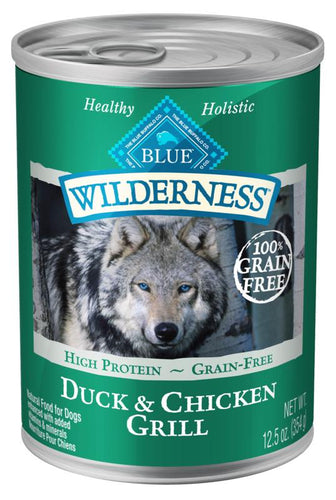 Blue Buffalo Wilderness Grain Free Duck and Chicken Grill Canned Dog Food