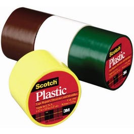 Plastic Tape, White, 1-1/2 x 125-In.