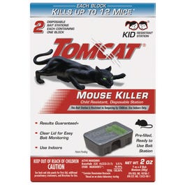 Mouse Bait Station, Sealed, Disposable, 2-Pk.