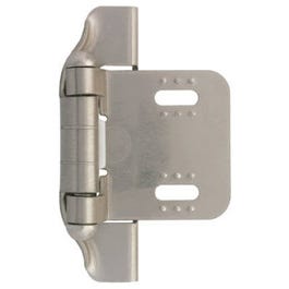 1/4-In. Satin Nickel Semi-Wrap Overlay Hinges, 2-Pk.