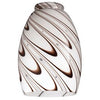 Chocolate Drizzle Glass Ceiling Fan Light Shades