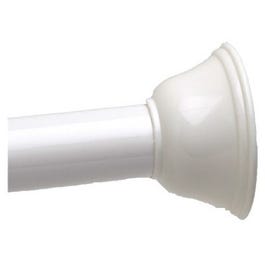 Minimal Tension Shower Rod, Adjustable, White, 42 to 72-In.