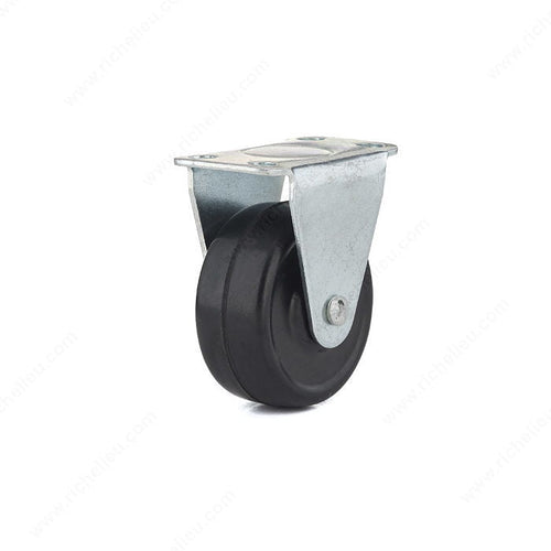 Richelieu Hardware Industrial Black General-Duty Rubber Casters 1-9/16 in. 20 kg (1-9/16 x 20 kg)