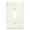 One Toggle Switch Opening Nylon Wall Plate, One Gang, Almond