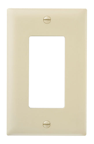 Pass & Seymour Thermoplastic One Gang Decorator Wall Plate, Ivory (One Gang, Ivory)